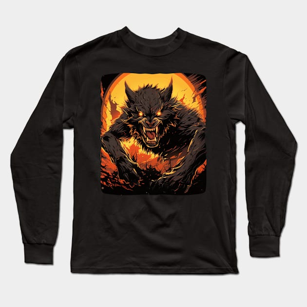 Crazy Costume for Boys and Girls with this Werewolf Long Sleeve T-Shirt by Origami Fashion